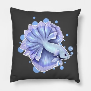 Lilac feather tail betta Pillow