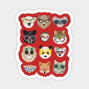 Big Cats in Glasses Magnet