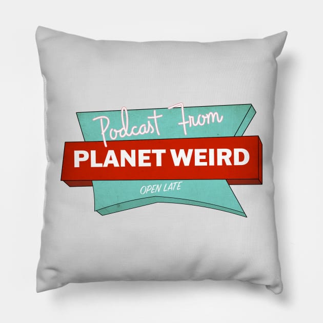 Planet Weird Diner Pillow by PlanetWeirdPod