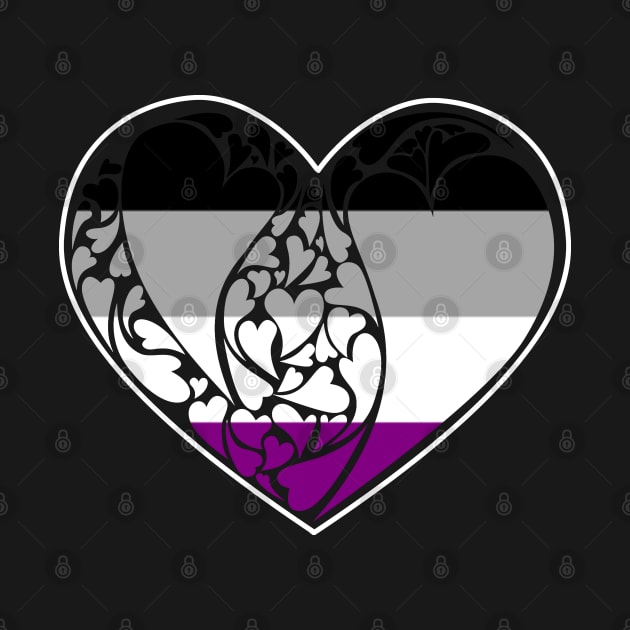 Asexual Flag LGBT+ Heart by aaallsmiles