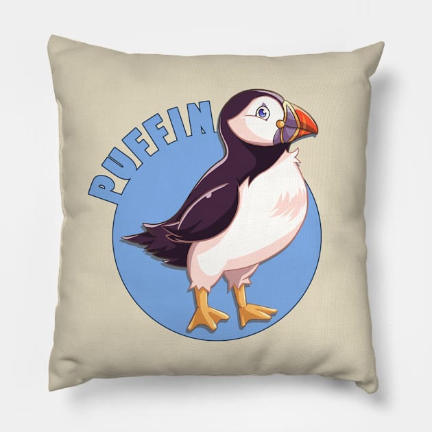 Puffin Logo Pillow by EdgeKagami