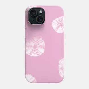 Polka shibori white dots over pink Phone Case