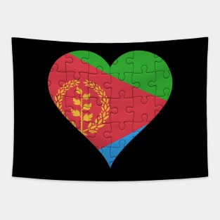 Eritrean Jigsaw Puzzle Heart Design - Gift for Eritrean With Eritrea Roots Tapestry