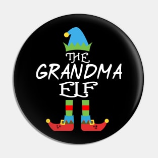 The Grandma Elf Matching Family Group Christmas Party Pin