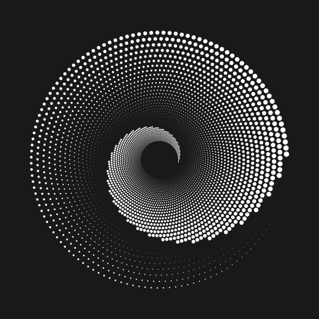 White spiral dot design by goingplaces