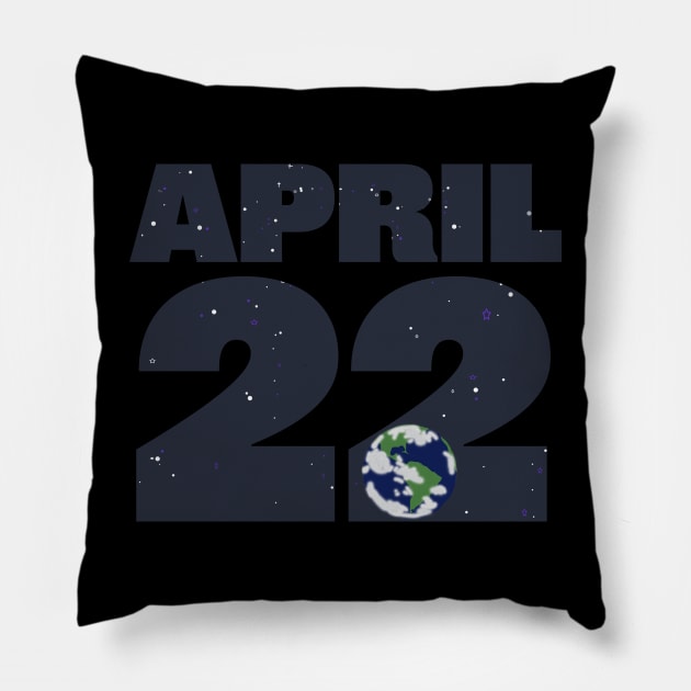 April 22 Earth Day Pillow by ellenhenryart