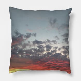 Sunset in clouds Pillow