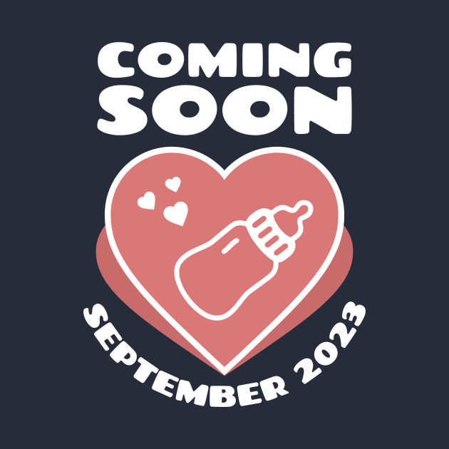 Baby Announcement. Feeding Bottle. Coming soon. September 2023 birthday by KOTYA