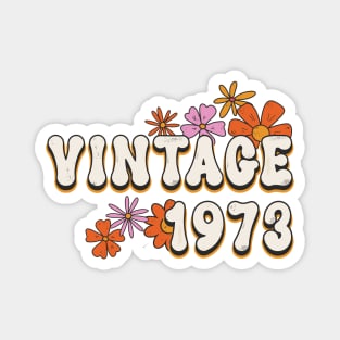 50th Birthday Vintage 1973 Womens Retro Groovy Style Magnet