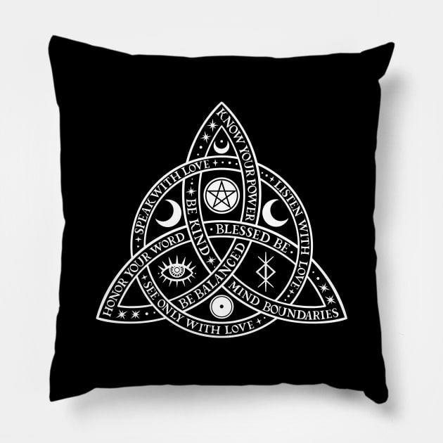 Triquetra Pillow by OccultOmaStore