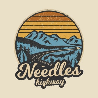 Needles Highway South Dakota Retro T-Shirt