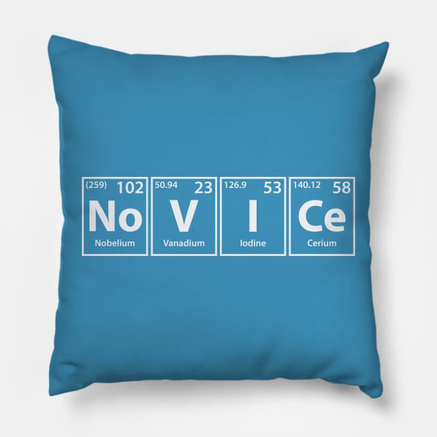 Novice (No-V-I-Ce) Periodic Elements Spelling Pillow by cerebrands