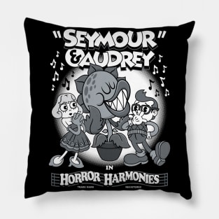 Horror Harmonies - Vintage Cartoon Seymour - Rubber Hose Style Pillow