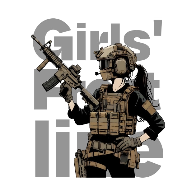 Girls' Frontline Tactical Chic Tee: Where Strength Meets Style by Rawlifegraphic