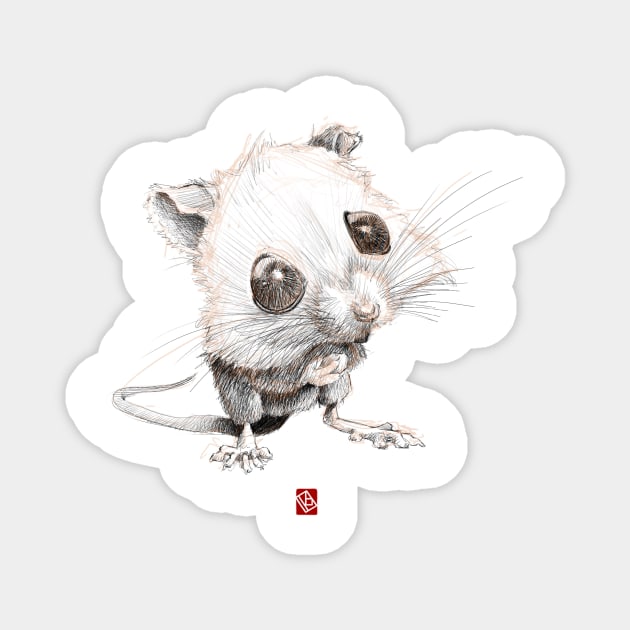 Sketchy Mouse Magnet by Khasis