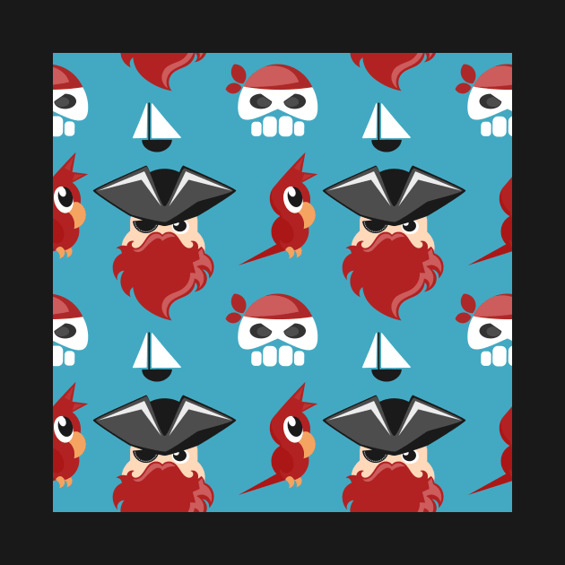 Cartoon pirate fun print by SooperYela