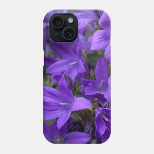 Blue Campanula Flowers (Bellflowers) Phone Case