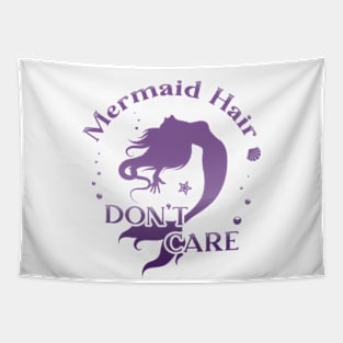 Mermaid Hair Don't Care - Purple Tapestry