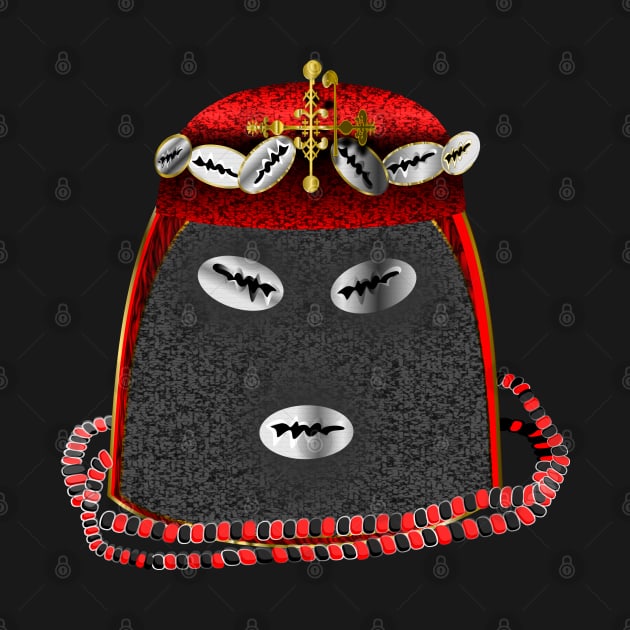 Cement Elegua w Cowry Crown and Necklace Dressing by geodesyn