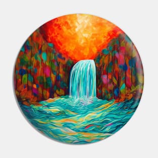 Nature's Masterpiece: Immersing in the Majesty of Waterfall Art Pin