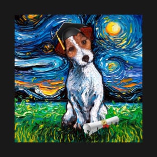 Jack Russell Starry Night Graduation T-Shirt