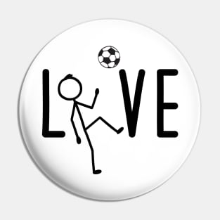 Cute Soccer Player Love Soccer Birthday Gift For Soccer Fans Pin