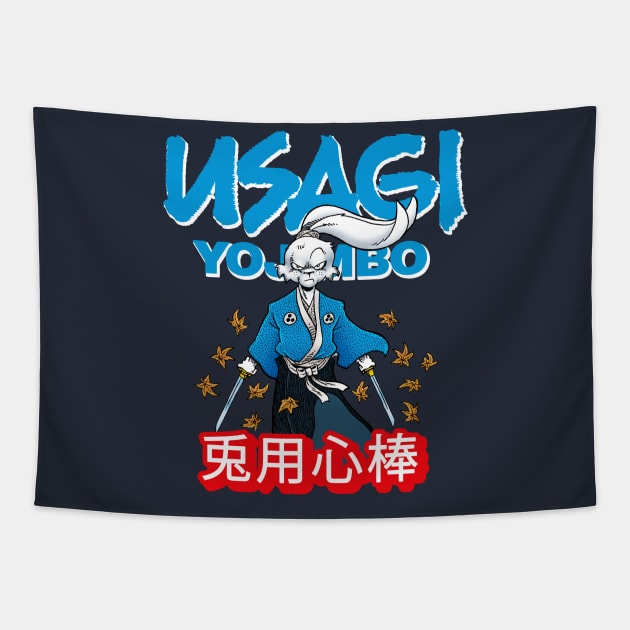 Usagi Yojimbo Blue Tapestry by Alema Art