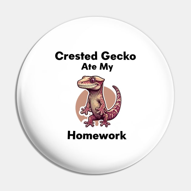 Crested Gecko Pin by dinokate