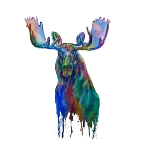 Moose Lover Watercolor T-Shirt