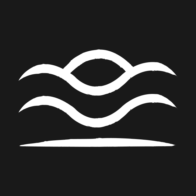Minimalist Sun and Waves by The Smudge