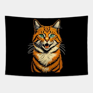 Orange Tabby Cat Tapestry