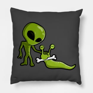 Green Alien with pet Pillow