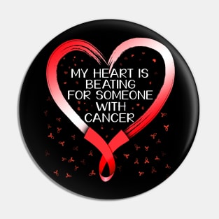 my heart blood cancer awareness Pin