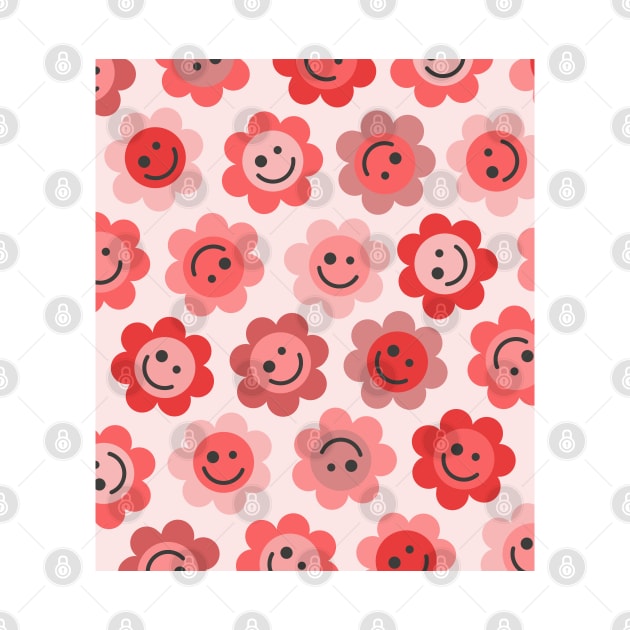 Pinker Pink Flower Happy Faces by gray-cat