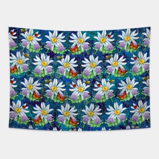 Flowers and bugs pattern Tapestry