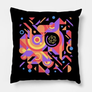 Funky Rainbow D20 Dice Tabletop RPG Pillow