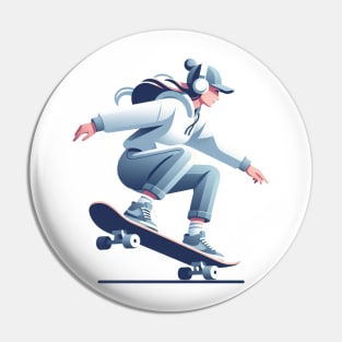 Skater Girl Pin