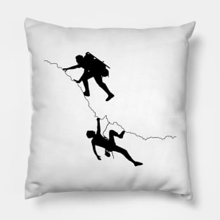 Climbing and hiking design Pillow