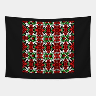 Red and Green Christmas Pattern Number 18 Tapestry