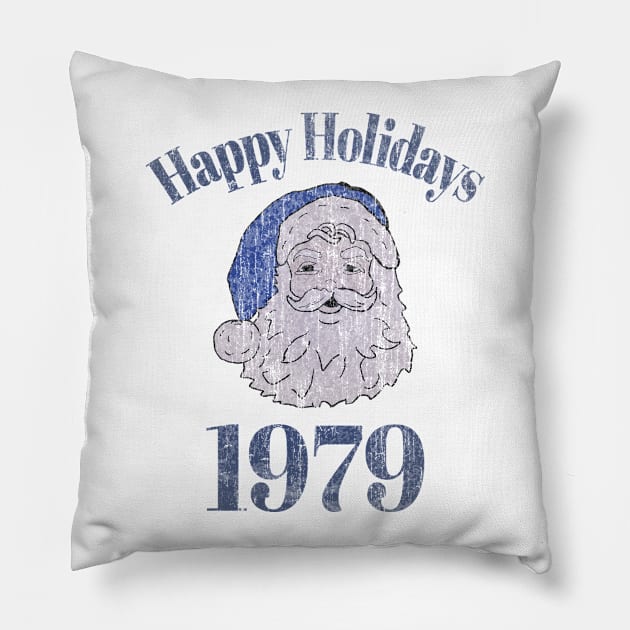 Vintage Happy Holidays 1979 Pillow by Eric03091978