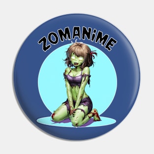 Zombie Anime girl, ZOMANIME cute monster kawaii anime tee Pin