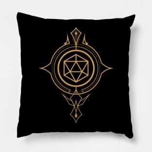 Minimalist Polyhedral D20 Dice Tabletop Roleplaying RPG Gaming Addict Pillow