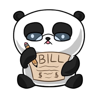 Kawaii panda paying the bills T-Shirt