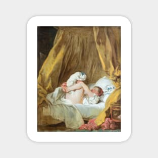 Girl with dog - Jean-Honoré Fragonard Magnet