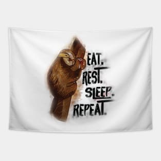 Eat Rest Sleep Repeat Tapestry