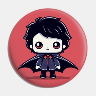 Kid Vampire Halloween Character Pin