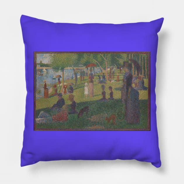 Study for "A Sunday on La Grande Jatte" Pillow by GeorgesSeurat