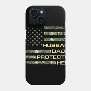 Husband Daddy Protector Hero Flag Phone Case