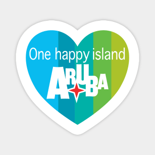 Aruba Heart - one happy island Magnet