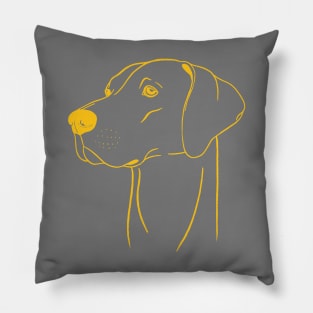 Weimaraner (Grey and Yellow) Pillow